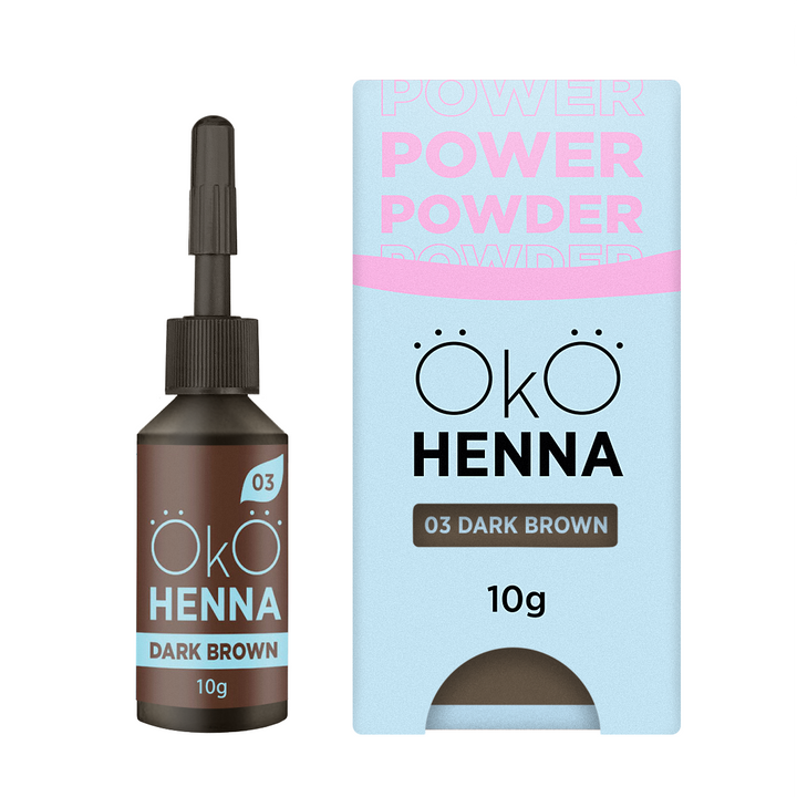 Eyebrow Henna Power Powder 03 Dark Brown 10 g - OKO Lash&Brow Online ...